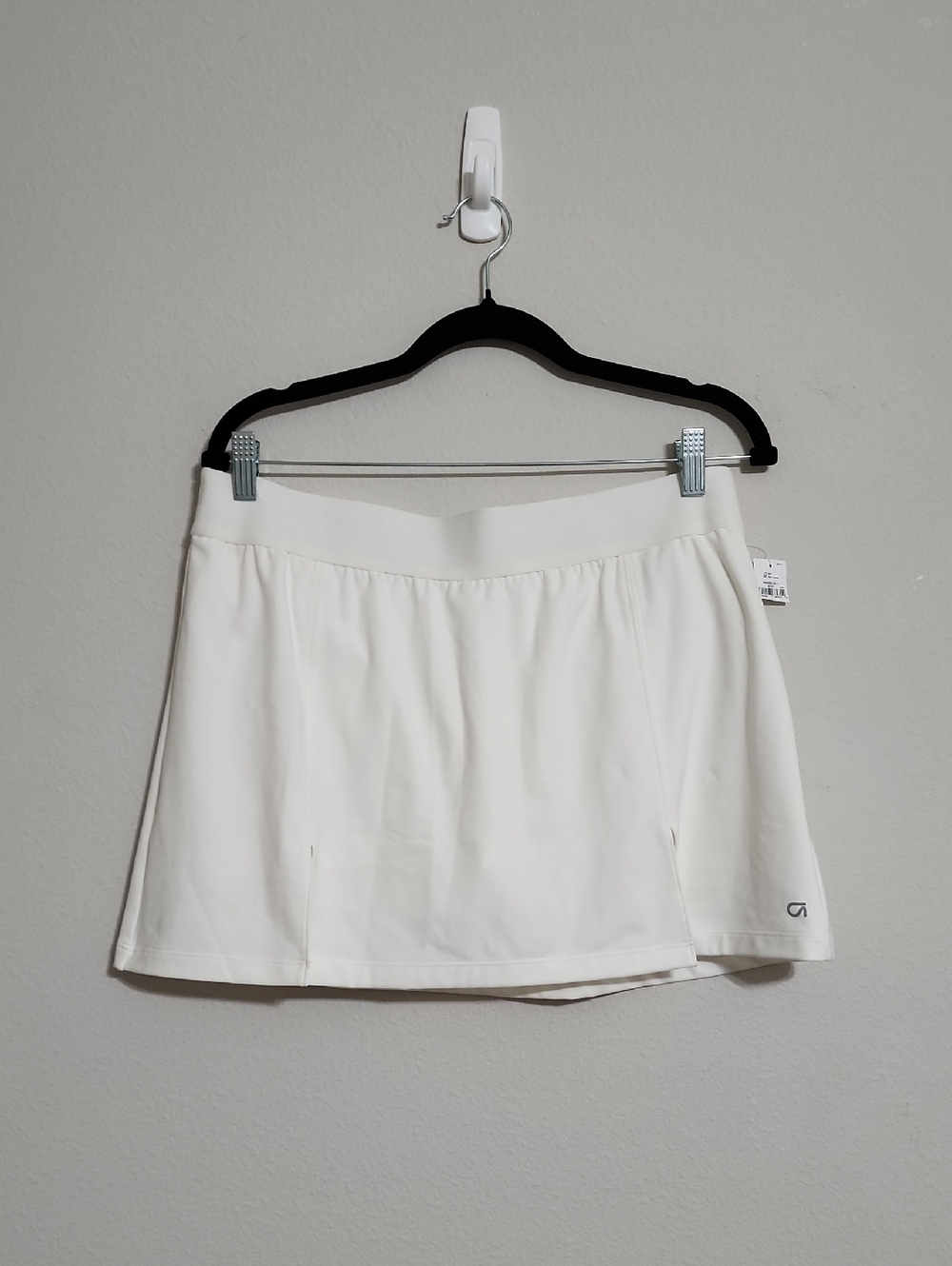 GAP Fit Womens L Petite Off White Skort Elastic Waist Split-Front Quick Dry NWT